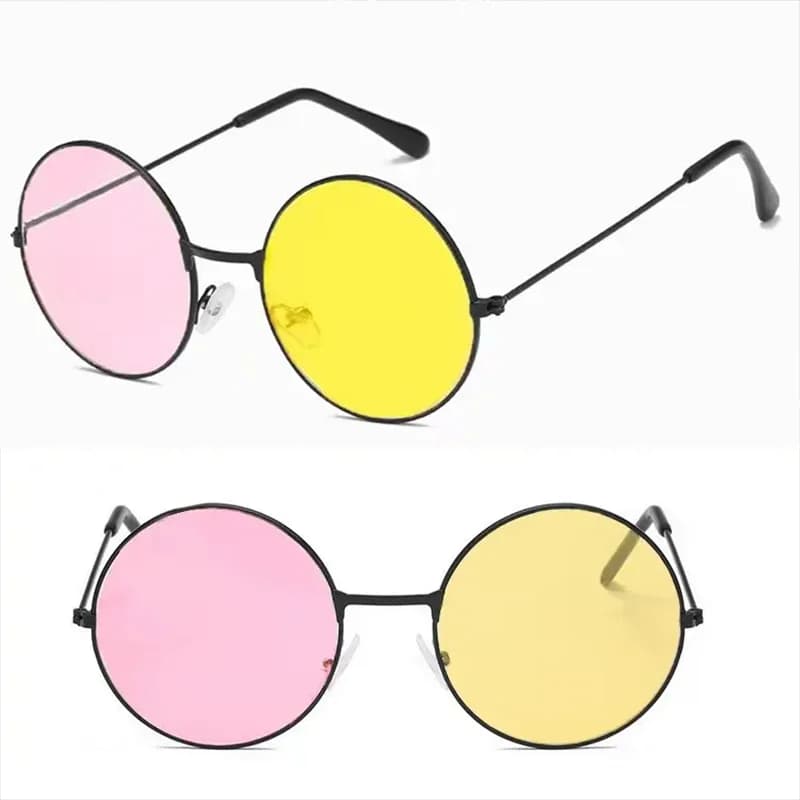 Men Spamton Cosplay Glasses Boss Spamton Cosplay Mixed Color Sunglasses Cos Prop Round Frame Sunglasses Halloween Accessories