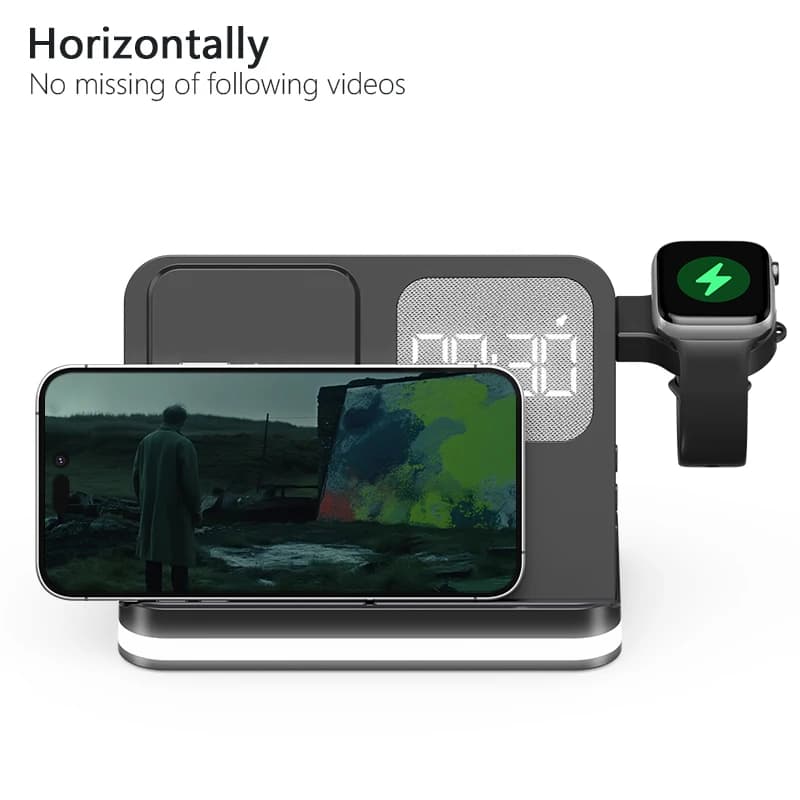 Mobile wireless charger, headphones and watches can be loaded with watch function