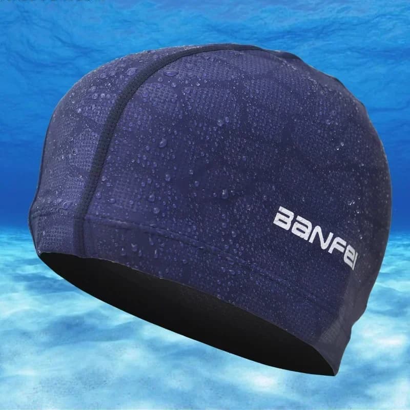 High Elasticity Waterproof Fabric Protects Ear Hair Long Water Sports Pool Swimming Headphones from Bathroom Hat for Men and Women Adult