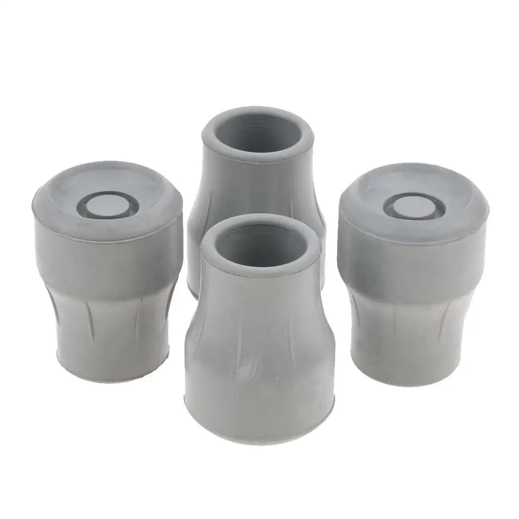 Rubber Trekking Pole Tips Durable Walking Stick End Covers Crutch Ferrules for Cane Walking Stick Protection