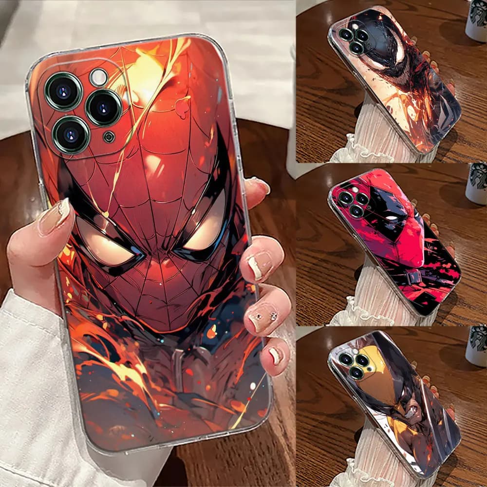 Cover Trasparente Marvel Cool Venom per iPhone 17 Pro Max 17E 11 12 13 14 15 16 Pro Max Plus 17 Air 16E 7 XS Avenger
