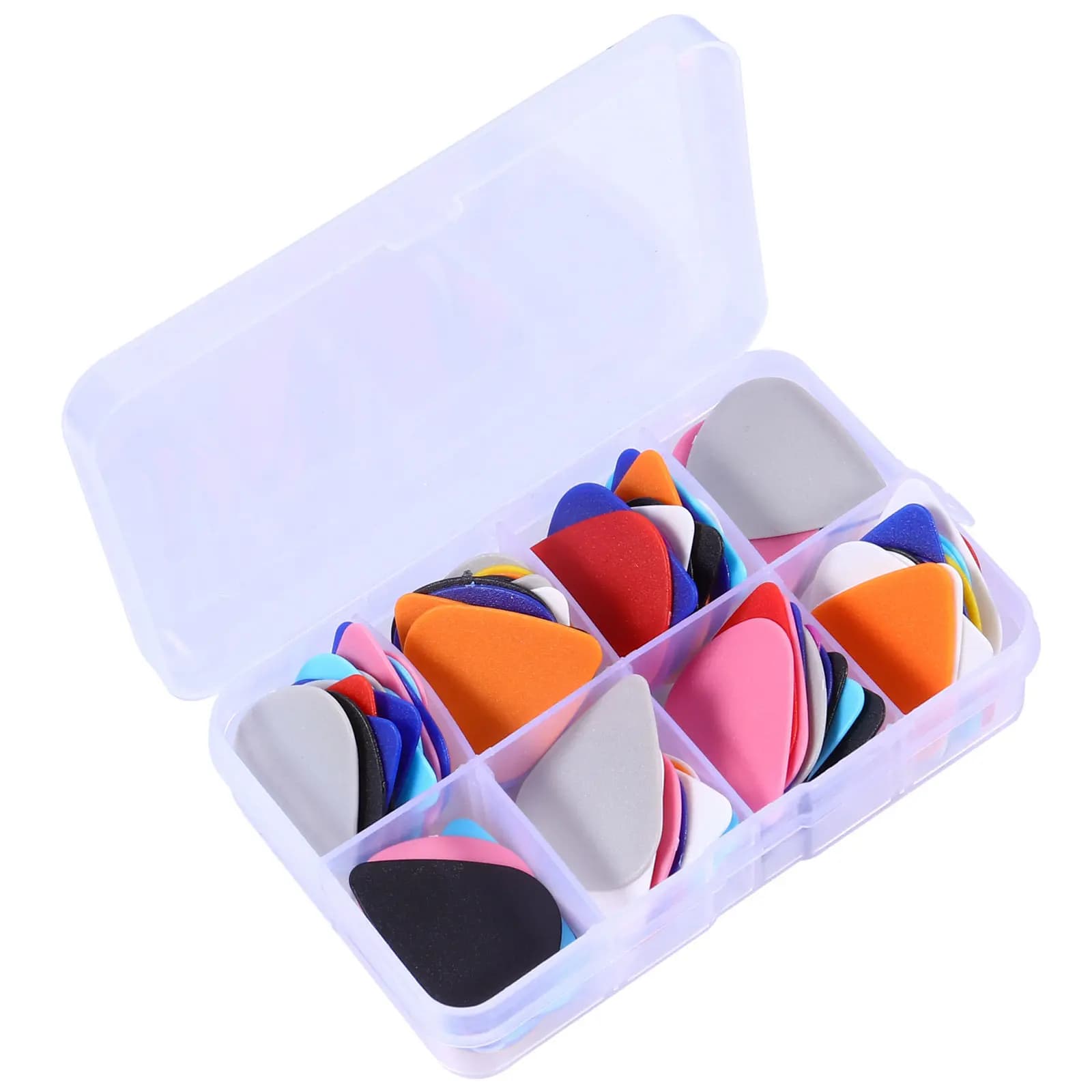100Pcs Guitar Plectrums Plastic Picks for Ukulele Bass Acoustic Guitar Beginner Friendly Wide Design Comfortable Grip Sound
