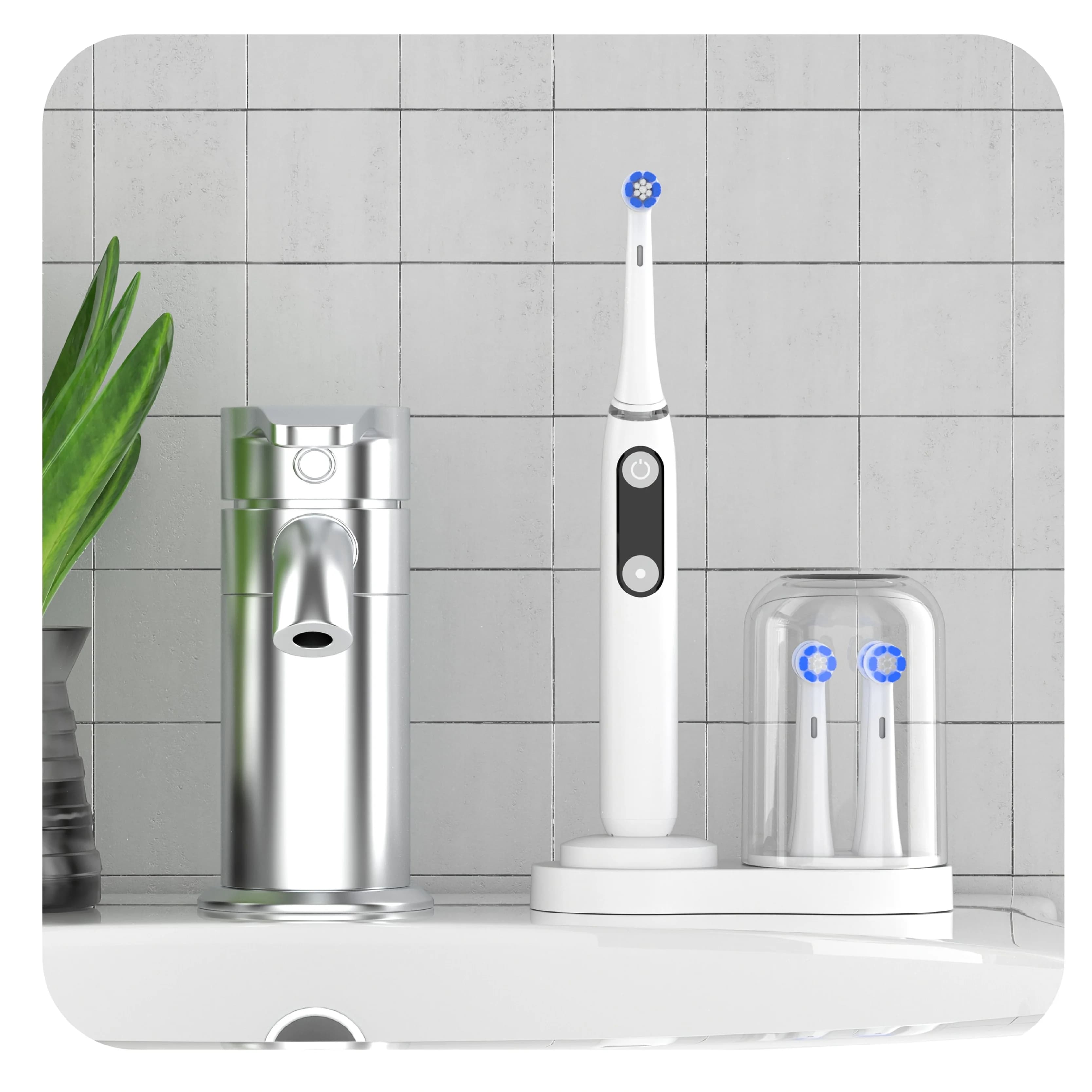 1 electric toothbrush holder, for IO/EB series, IO/EB series induction charger, universal support for IO/EB series heads