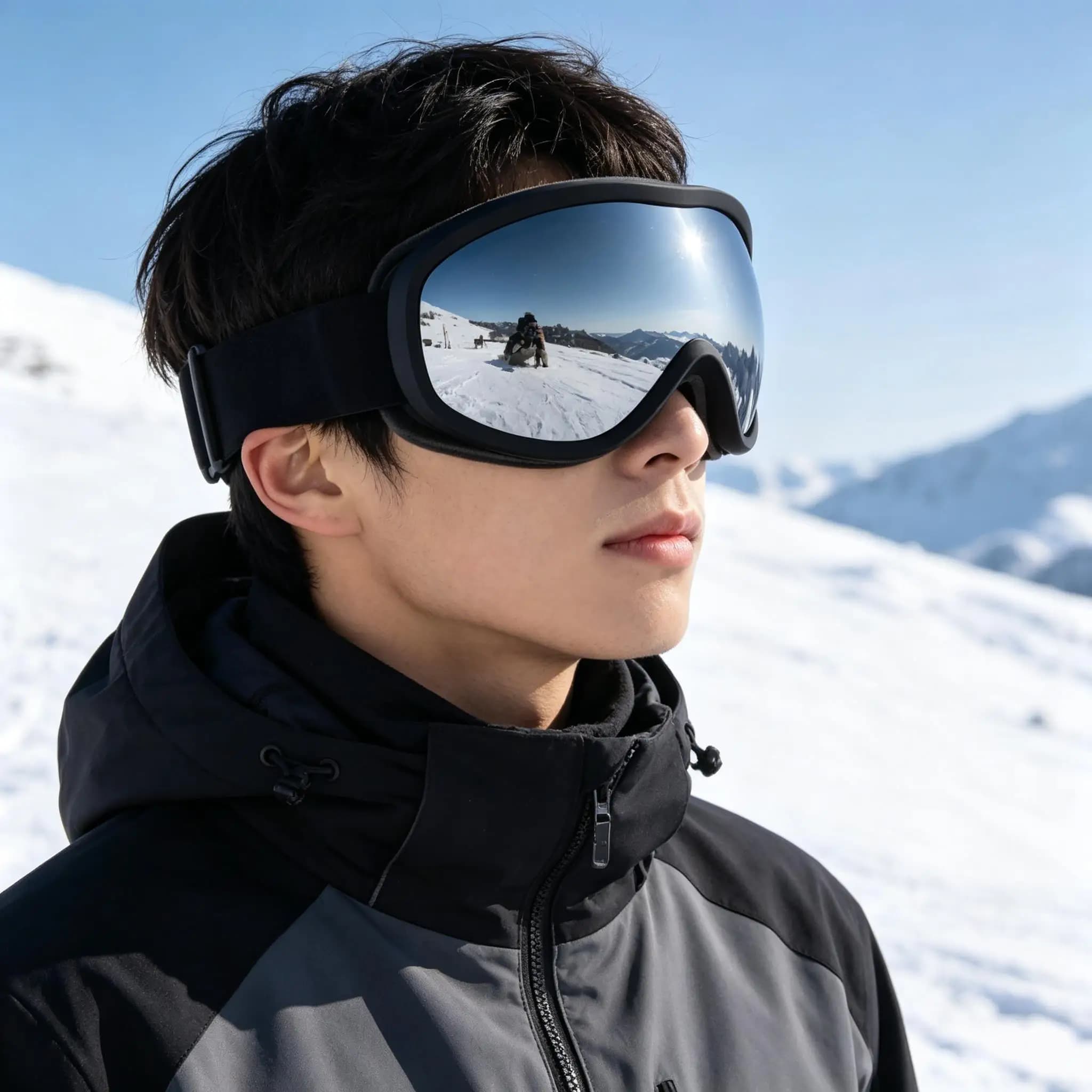 Double Layer Anti-Fog Ski Goggles for Men & Women UV400 Snowboard Glasses Winter Snow Protection Big View Ski Mask