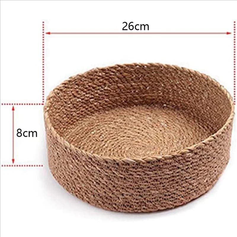 ABWP-2X Cesto in paglia intrecciata Cesto per la biancheria Snack resistenti all'usura Giocattoli Borsa portaoggetti Contenitori portaoggetti per articoli vari per dormitorio