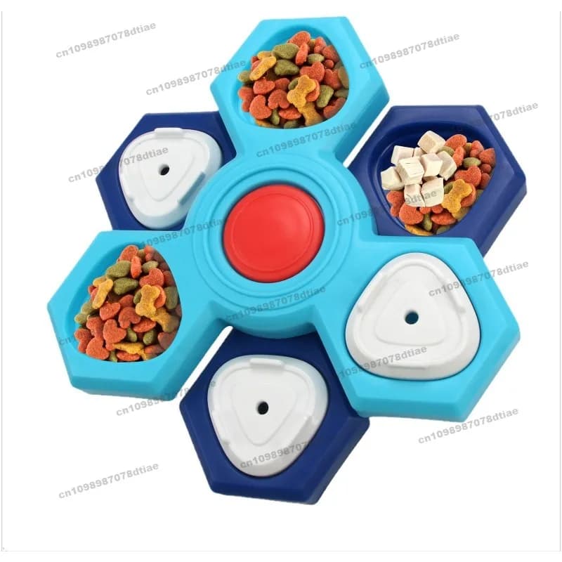 Educational Pet Toys Multi-layer Rotating Turntable Slow Food Plate Training Dog Foraging Toy
