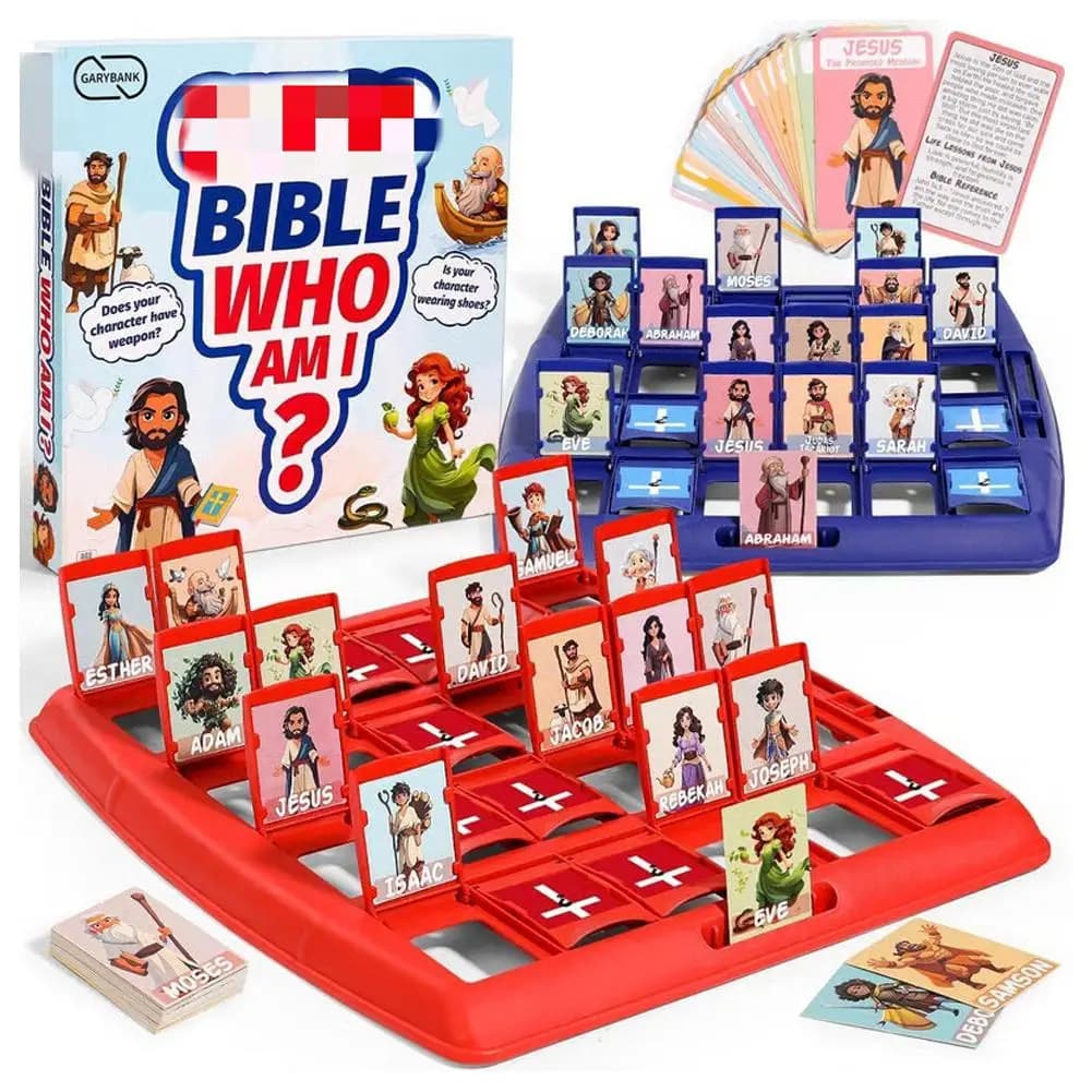 Gioco da tavolo per indovinare personaggi della Bibbia Set di carte per 24 persone bibliche Intrattenimento per la famiglia cristiana Giocattoli educativi cattolici