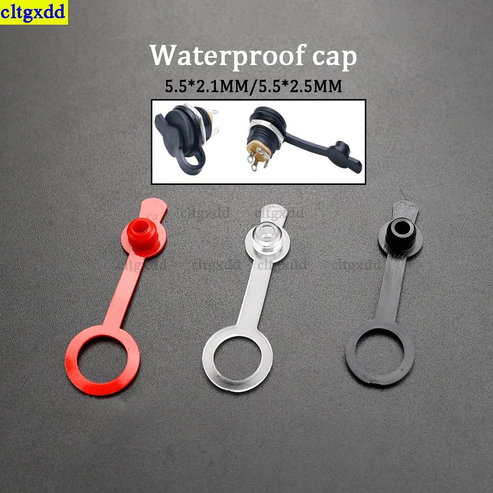 Cltgxdd 10 piece waterproof cap DC5.5x2.1/5.5x2.5mm power supply cc head female cover waterproof dustproof 11mm 5.5*2.1/2.5mm cap
