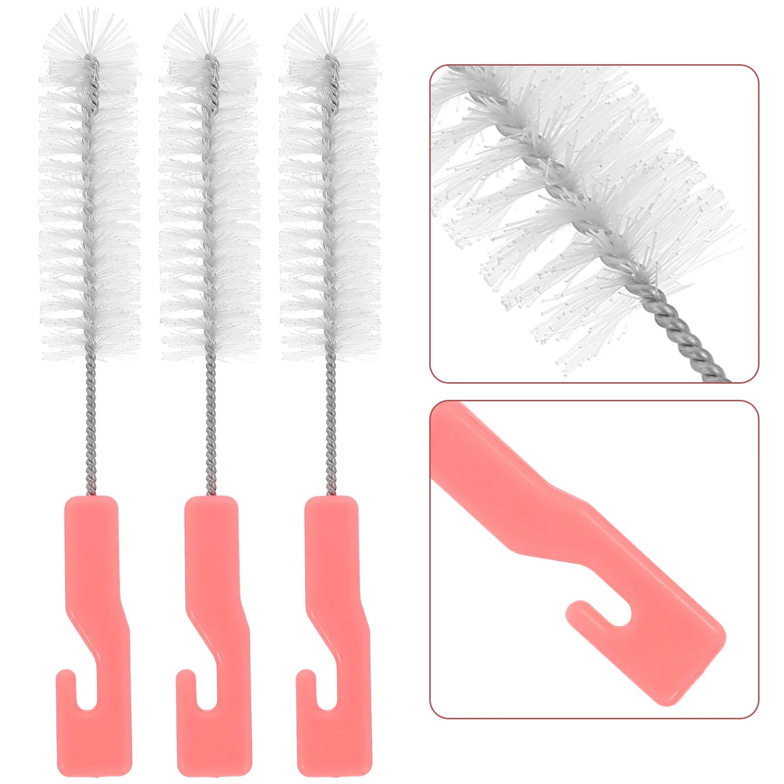 12Pcs Hearing-Aid Cleaning Brush Fine Craftsmanship Long Flexible Bristles Gentle Comfort Grip Portable Tube Cleaner
