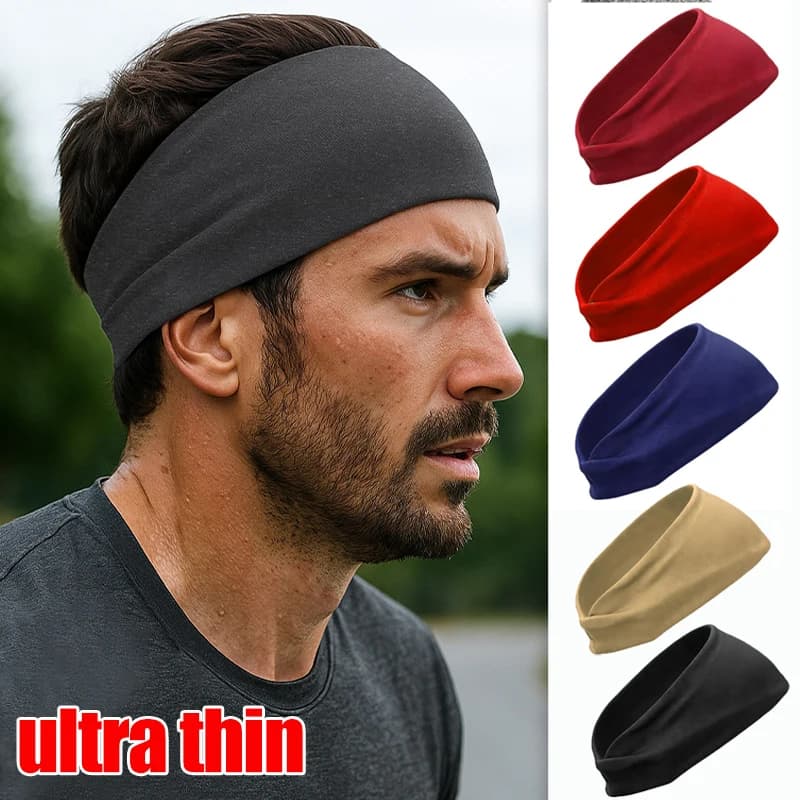Fascia per la Testa in Tinta Unita, Assorbe il Sudore, Morbida e Traspirante, per Fitness, Basket, Corsa, Tennis, Yoga, per Donne e Uomini