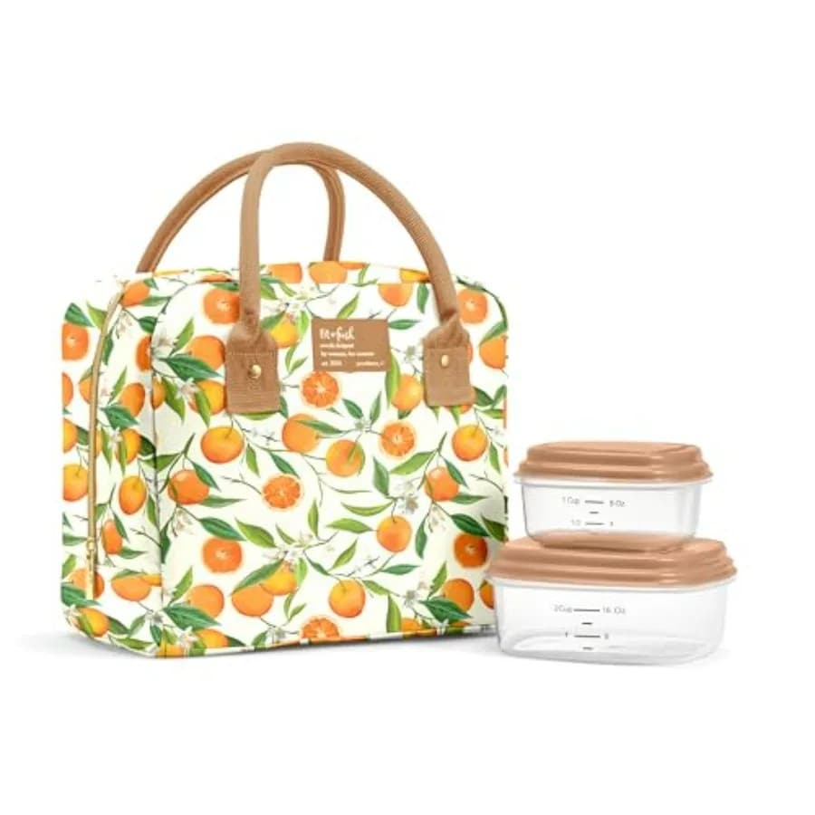 Bloomington Borsa per il pranzo da donna - Grande scatola termica per il lavoro con contenitori, resistente alle perdite, antimacchia, con cerniera Cl