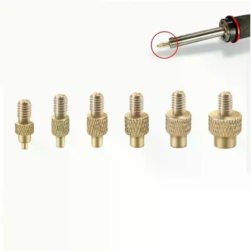 Kit di Inserti Filettati a Caldo 7/9/10 Pezzi M2 M3 M4 M5 M6 M8 in Ottone per Stampante 3D e Saldatore a Plastica