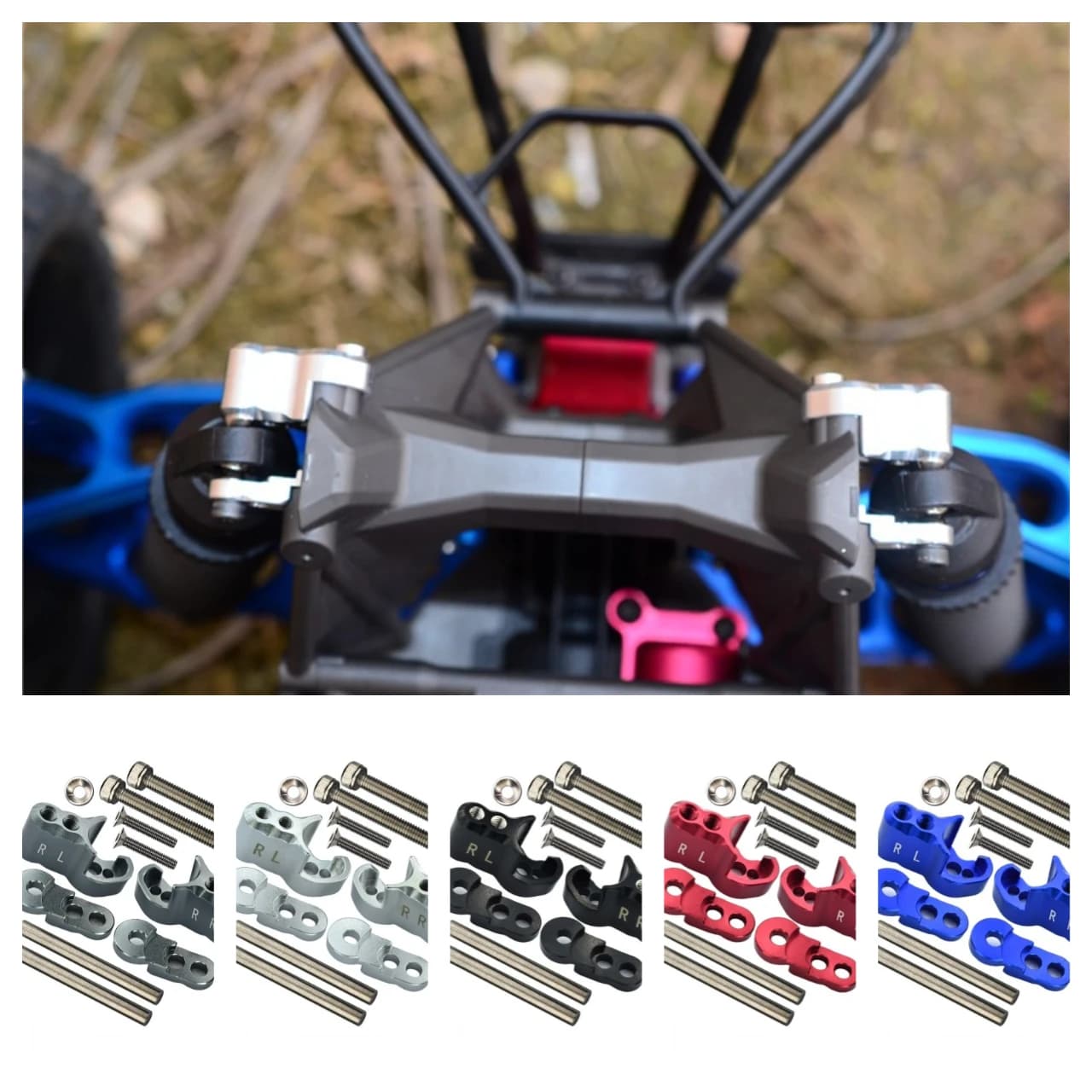 Supporto ammortizzatore posteriore regolabile in alluminio GPM per Monster Truck TRAXXAS 1/5 X-MAXX