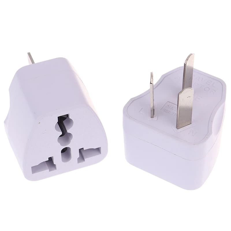 Power plug adapter for universal travel from the United States, European Union, Europe, Asia to Australia, 3-pin