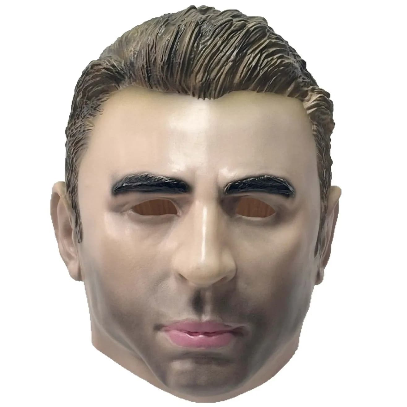 Realistic Male Full Head Latex Mask Human Face Look‑alike Headgear Halloween Masquerade Cosplay Party Costume Props for Adult