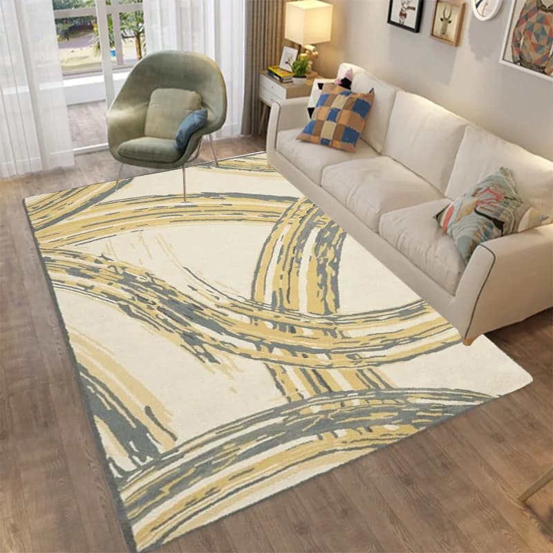 Non-slip yoga mat Geometric mat Modern carpet Family bedroom mat Children's play pads for indoors for living room