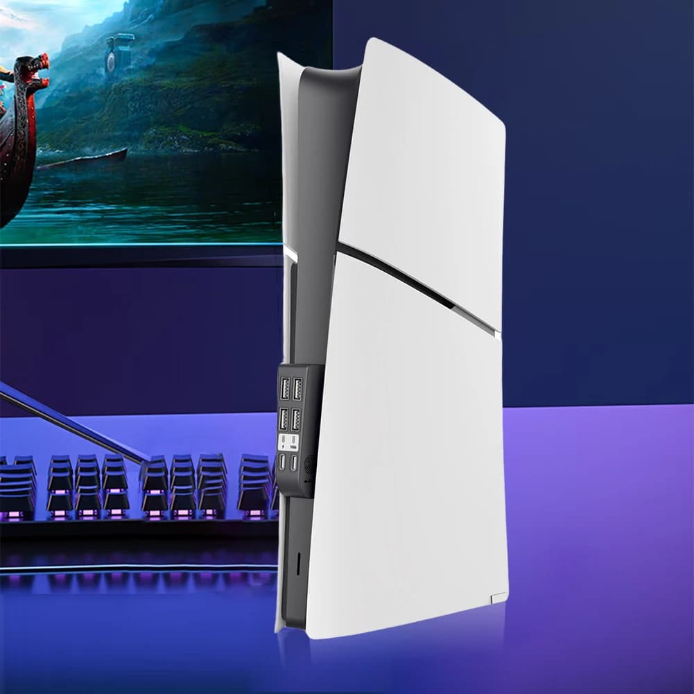 Hub USB con 4 Porte USB + 2 Porte Type C, Hub di Espansione USB Esterno, Splitter per PlayStation 5 Slim