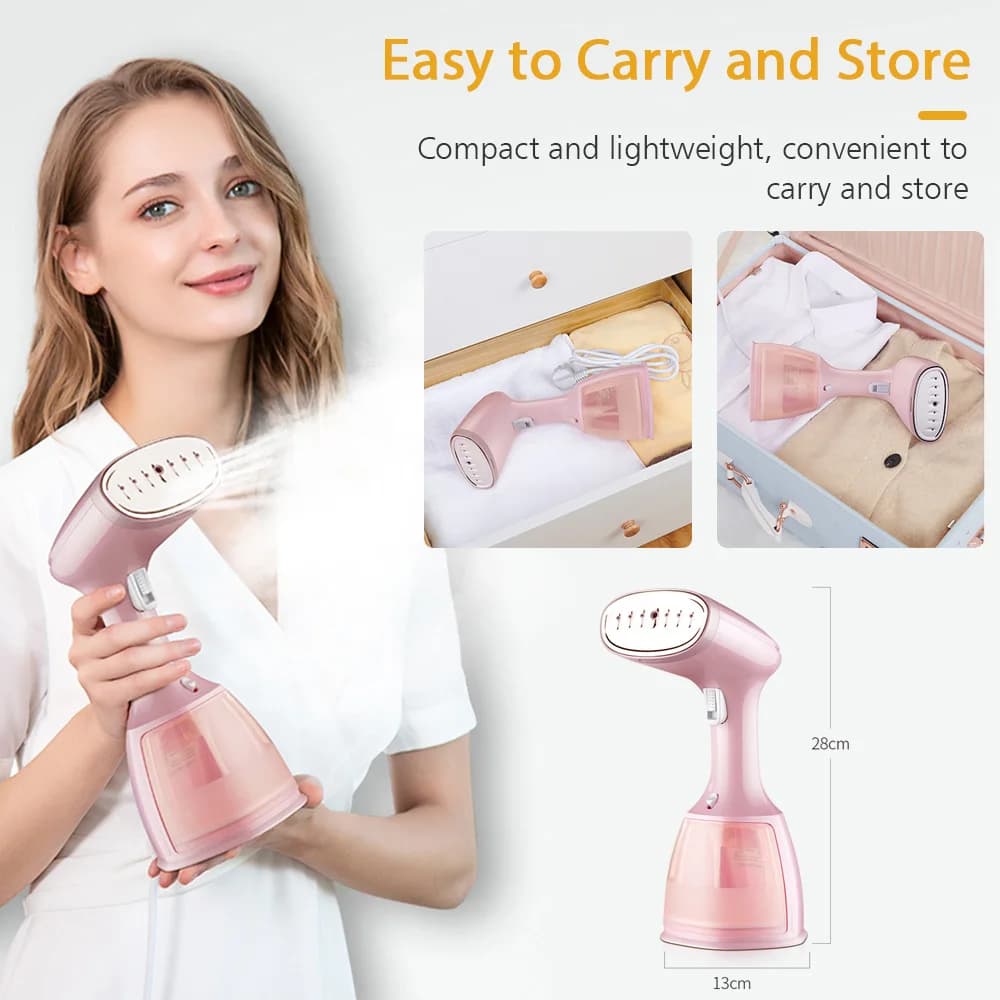 1500W Portable Handheld Garment Steamer Clothes Steamer 3 Steam Modes with 350ML Large Detachable Water Tank Steam Smoother