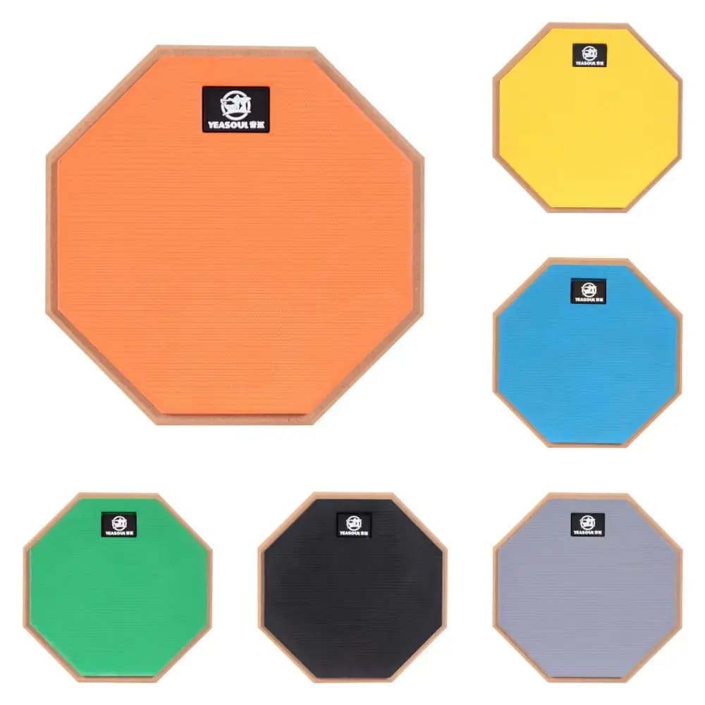 Pad per batteria da 8 pollici Supporto regolabile Tampone per esercitazioni per batteria ammortizzante Cuscinetti per batteria per allenamento in gomma ammortizzante Pratica