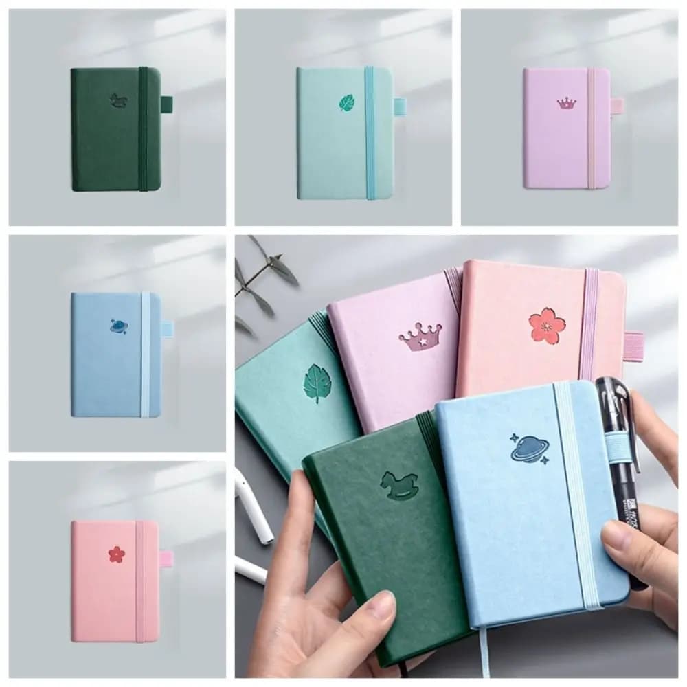 Agenda Portatile A7, Mini Taccuino per Appunti, Blocco Note Tascabile, Organizer, Quaderno per Appunti, Cancelleria