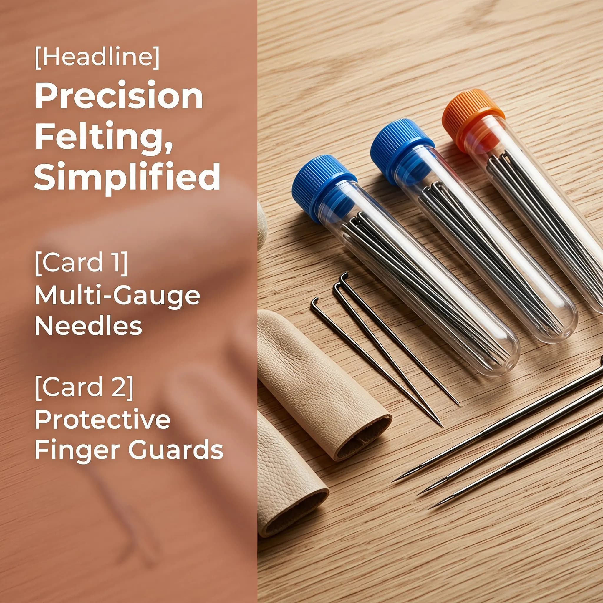1Set Premium Punch Needle Embroidery Tool Set Iron PU Plastic 36 38 40 42 Gauge for Wool Felting DIY Sewing Crafting Needle