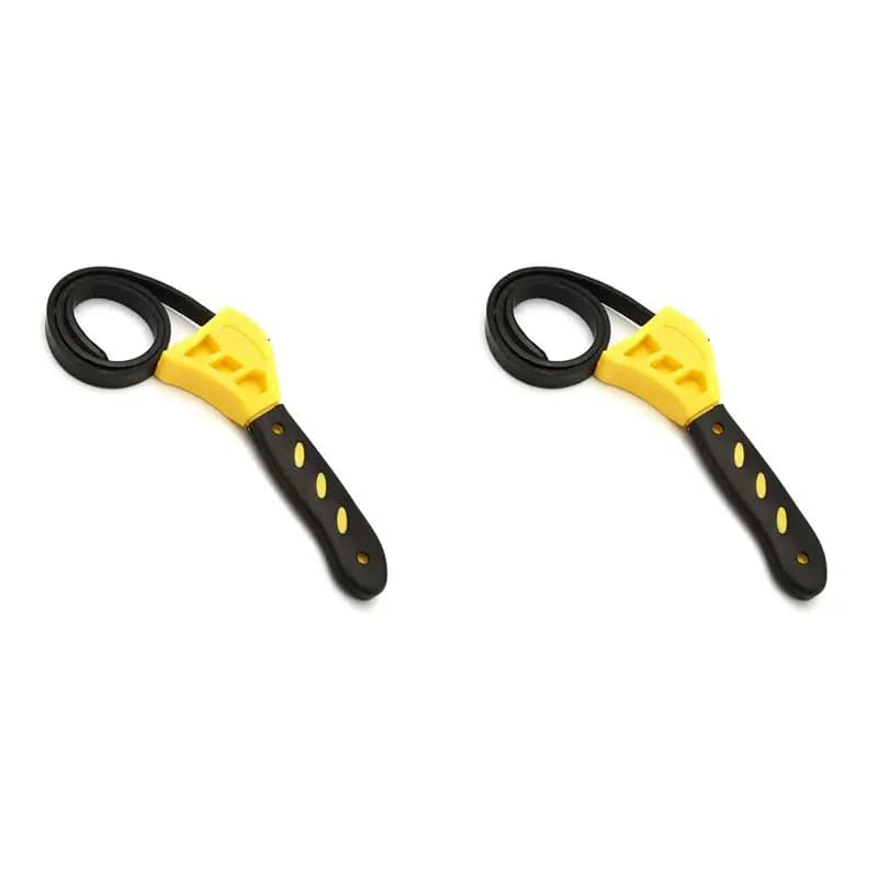ABRW-2Pcs Chiave a Cinghia Multifunzione da 6 Pollici, Regolabile, per Filtro Olio e Apribottiglie, Chiave a Doppio Uso per Riparazione Auto