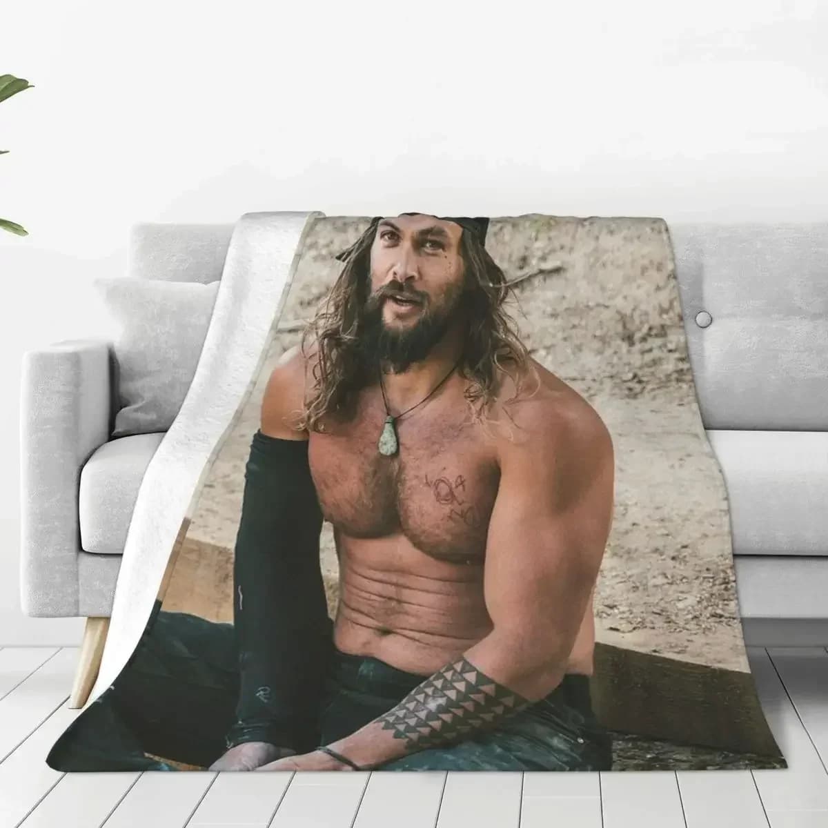 Coperte in flanella Jason Momoa, coperte estive traspiranti super morbide per divano, copriletti da esterno