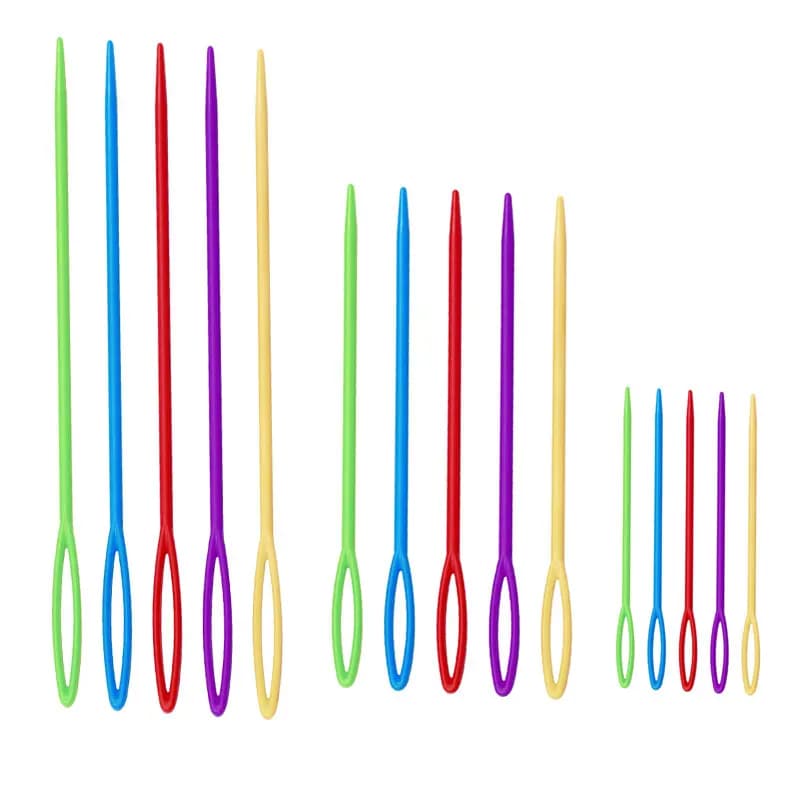 100PCS Aghi da cucito in plastica Occhio grande Filato Allacciatura Ago per tessitura Ricamo Aghi di sicurezza per bambini Cucito fai da te Artigianato fatto a mano