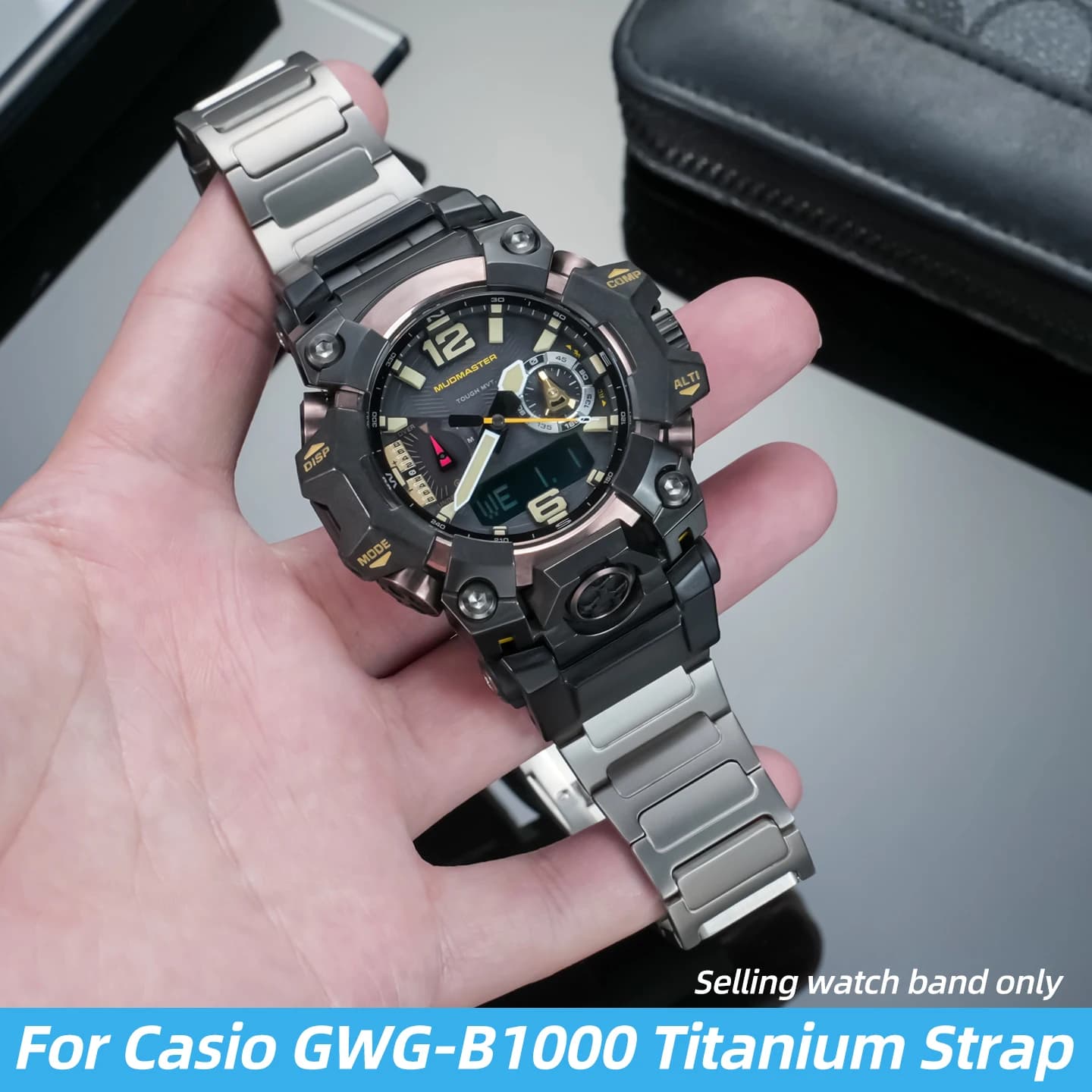 Cinturino in titanio leggero per Casio GWG-B1000 Accessori per bracciale da uomo con cinturino in metallo modificato Big Mud King di terza generazione
