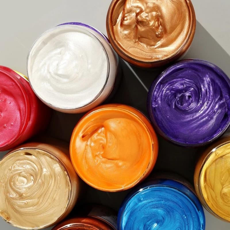 100ml/300ml Metallic Acrylic Pearl Color Waterproof and Sunscreen Coverage Strong for Wall Painting Hand-Painted DIY Decoration