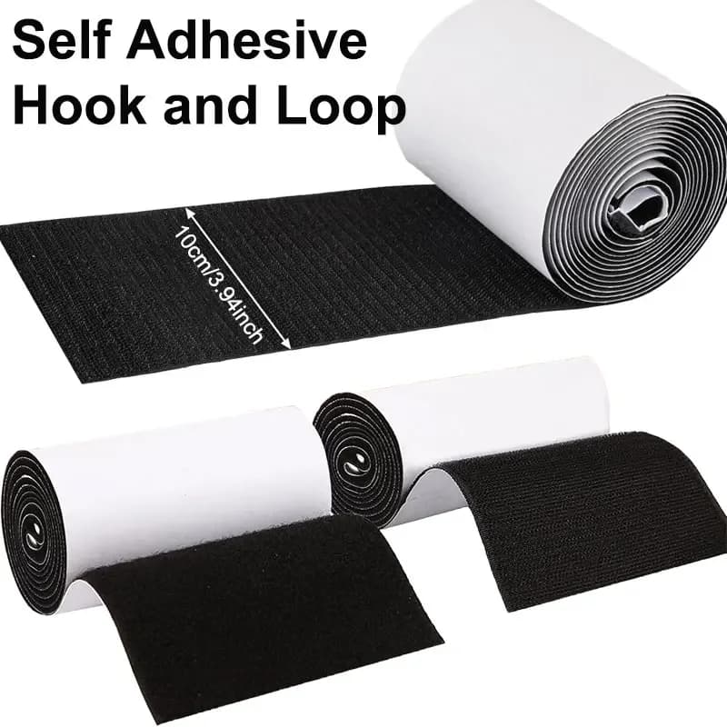 Velcro sticker 1 Metro, 10cm, Nylon, Biadesivo, Anti-slip for Carpets and Moquette, for Home