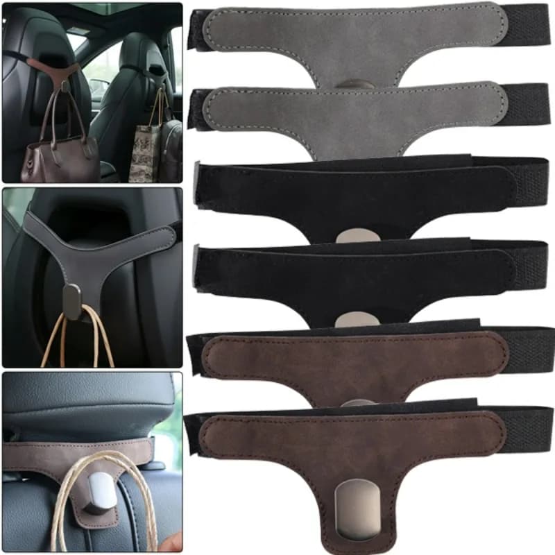 Gancio portaoggetti in pelliccia sintetica Ganci poggiatesta per auto per sedile sportivo Appendiabiti per schienale Soluzione portaoggetti per organizer interno per borsa