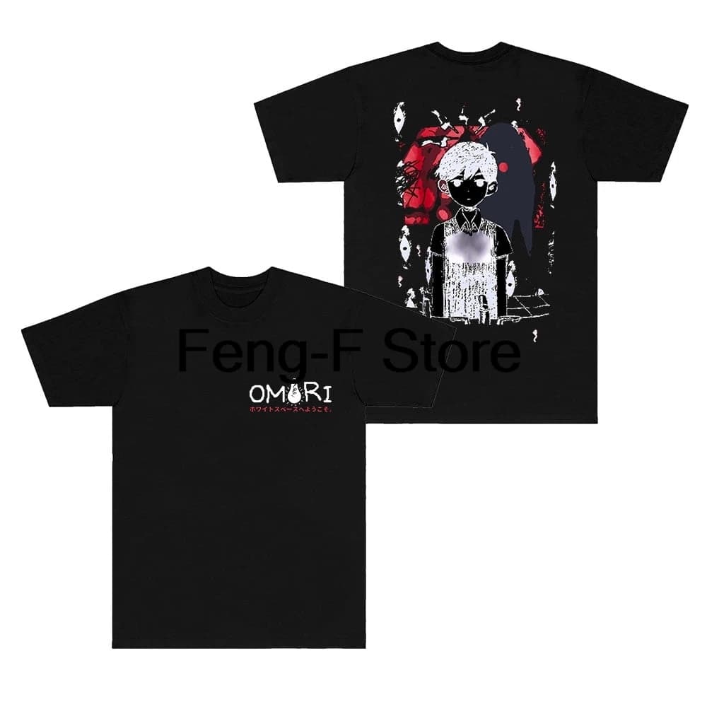 T-shirt Omori Red Space con nuovo logo, maglietta estiva da donna e da uomo, moda casual, top a maniche corte Harajuku