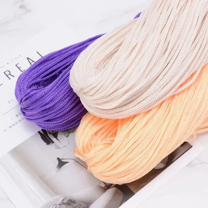 200M 3mm Uncinetto Cavo di Nylon Linea Vuota Macrame Corda FAI DA TE Tessuto A Mano Braccialetto Intrecciato Artigianato tappetino pantofola borsa Filo