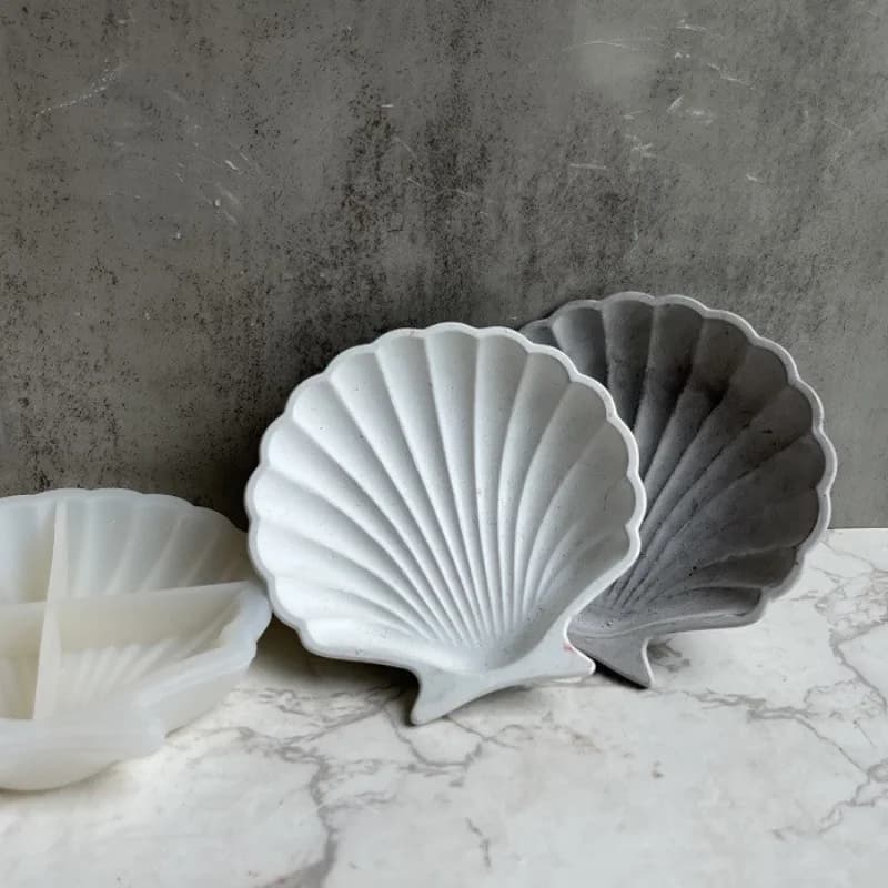 Vassoio per conchiglie vassoio per stampi in Silicone stampo per calcestruzzo in gesso stampi per stampi in resina epossidica fai da te fatti a mano scatola per gioielli stampo per portasapone