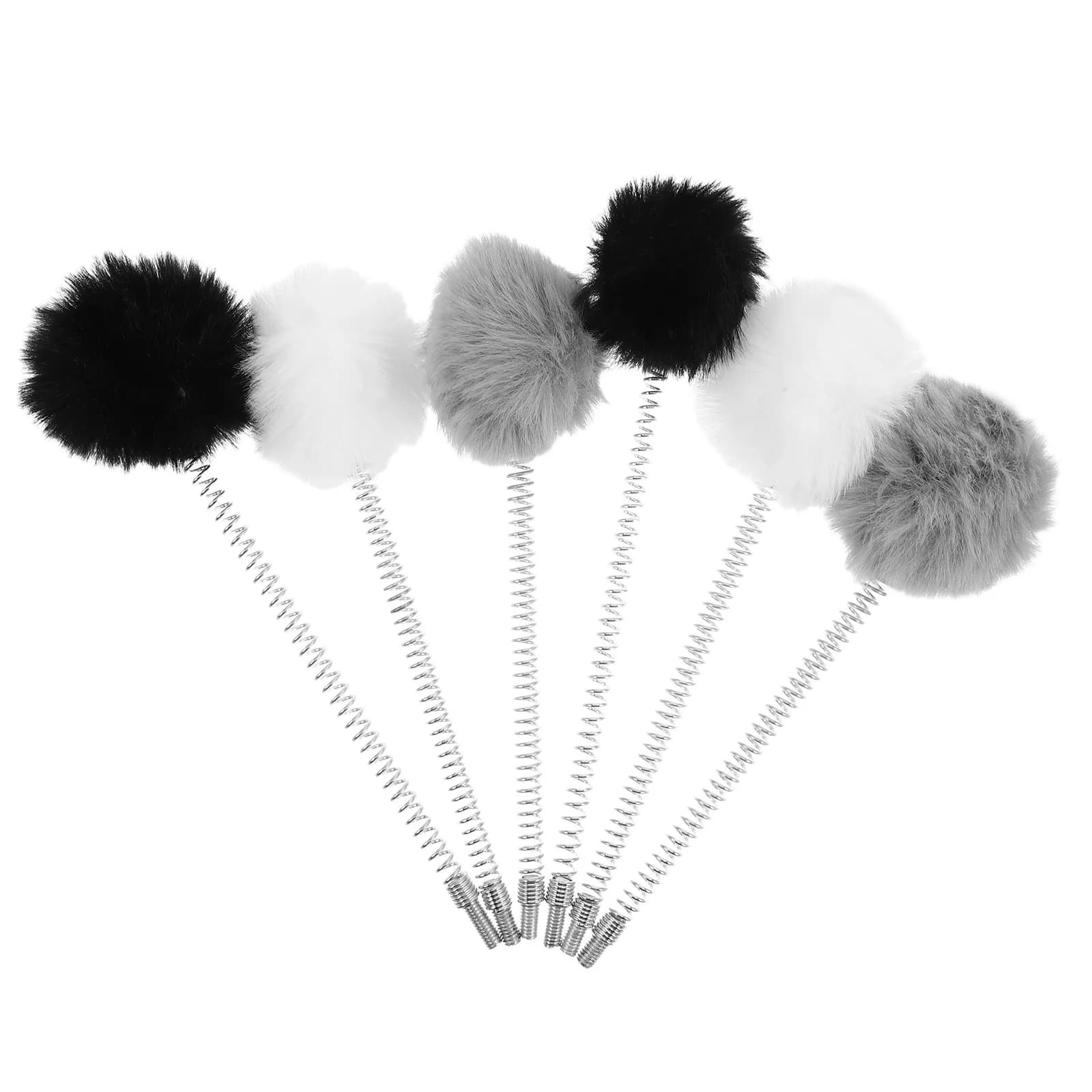 6 Pezzi Palline Interattive per Gatti con Molla, Ricambio per Tiragraffi, Accessorio per Gioco ed Esercizio Indoor, per Graffiare e Mordere