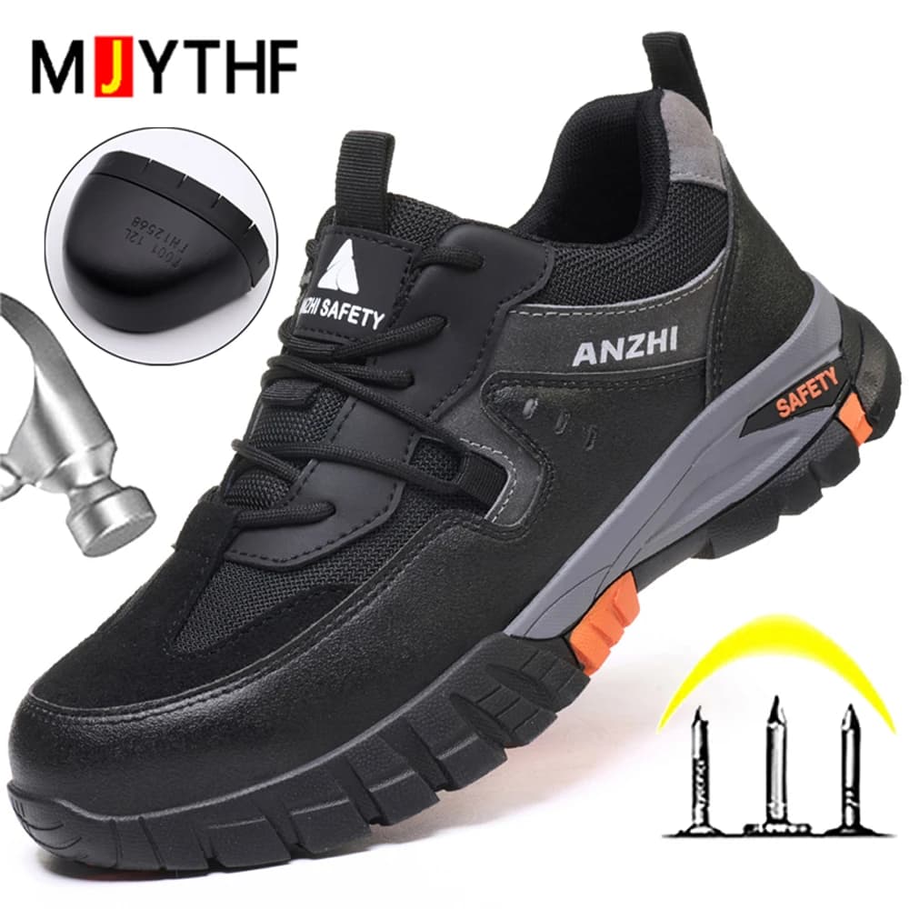 Men Anti Static Work Safety Shoes Anti-Smash Anti Puncture Work Sneakers Security Shoes Men Boots Indestructible Shoes Non-slip