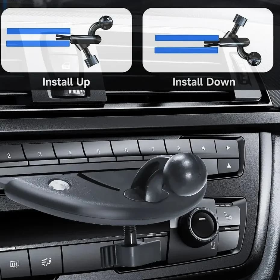 Supporto universale per telefono con slot per CD per auto Supporto per base con testa a sfera da 17 mm per iPhone Samsung Xiaomi - Staffa per accessori per veicoli