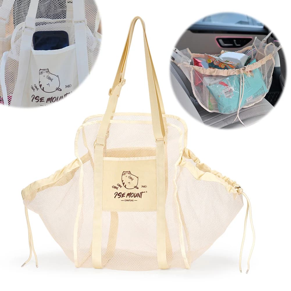 Borsa portaoggetti universale per sedile posteriore auto, organizer da appendere sullo schienale centrale per viaggi e campeggio
