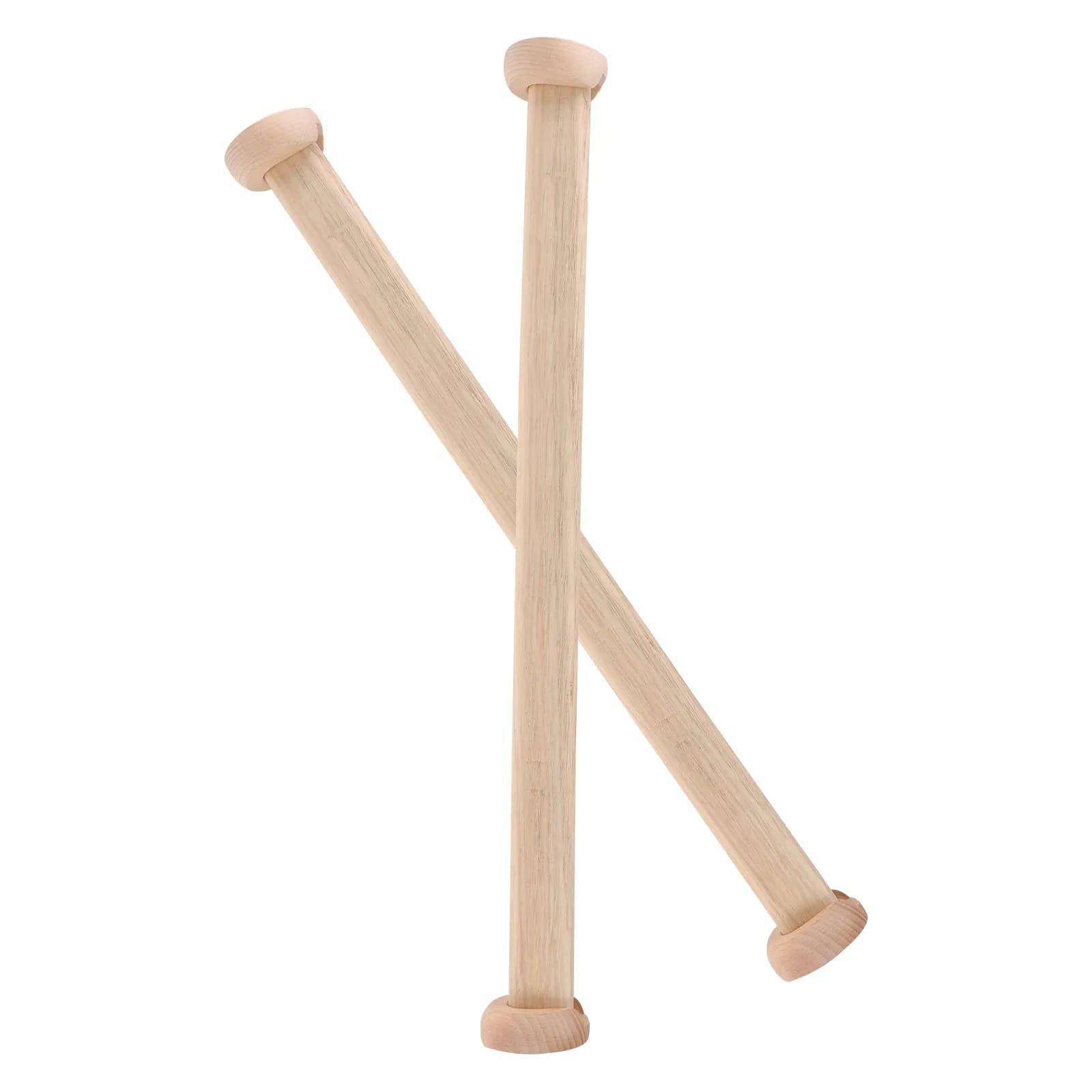 2Pcs Solid Wood Closet Rod Thick Clothes Rail Heavy Duty Wardrobe Cross-Bar Household Hanging Bar Bedroom Cabinet Clothes Hanger
