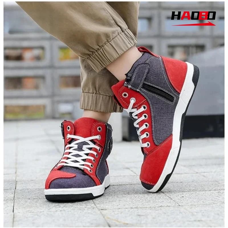 Stivali da Moto, Calzature Protettive per Motociclisti, Impermeabili e Antiscivolo, Scarpe da Motocross e Montagna, Scarpe Casual