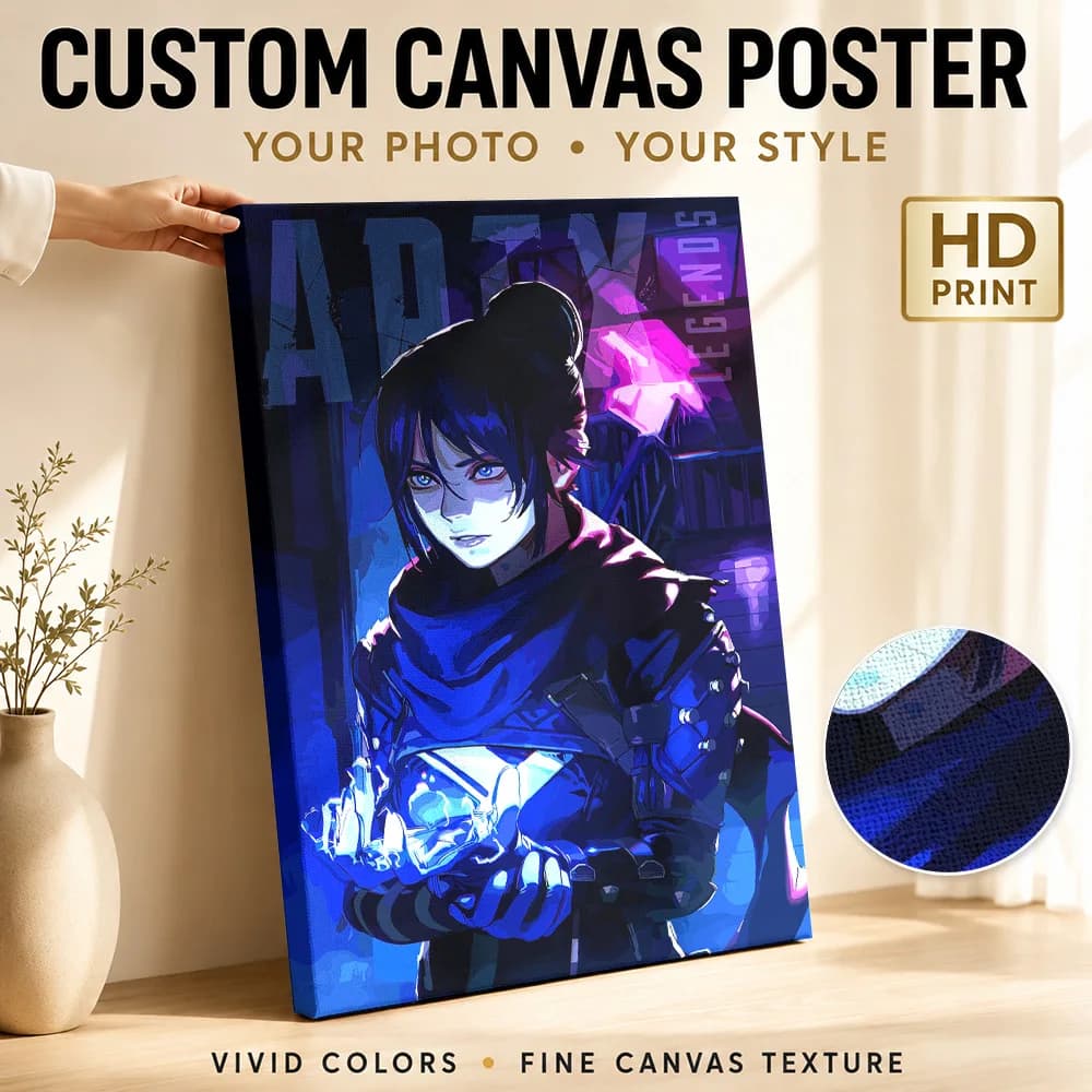 Apex Legends Wraith Digital Art Framed Canvas Poster Customized Photo Modern Pop Culture Wall Paintings Decoration for Bedroom