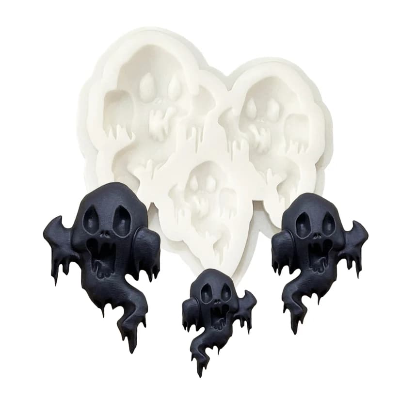 Halloween Ghost Silicone Cake Baking Mold Sugarcraft Chocolate Cupcake Resin Tools strumenti per decorare fondente