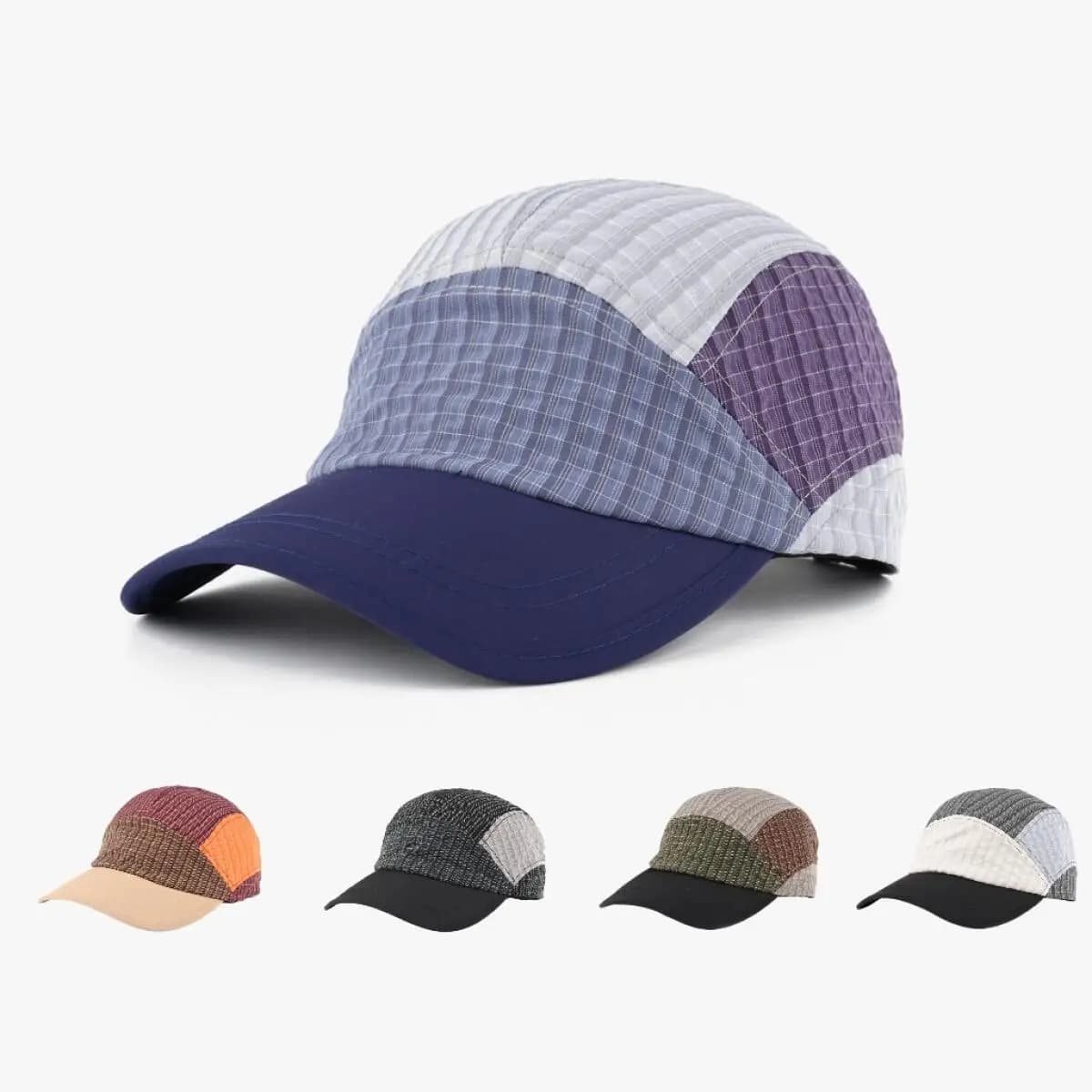 5 Panel Baseball Cap Breathable Mesh Nylon Running Hat for Men Women Camping Hiking Outdoor Sports Retro Streetwear Daily Wear