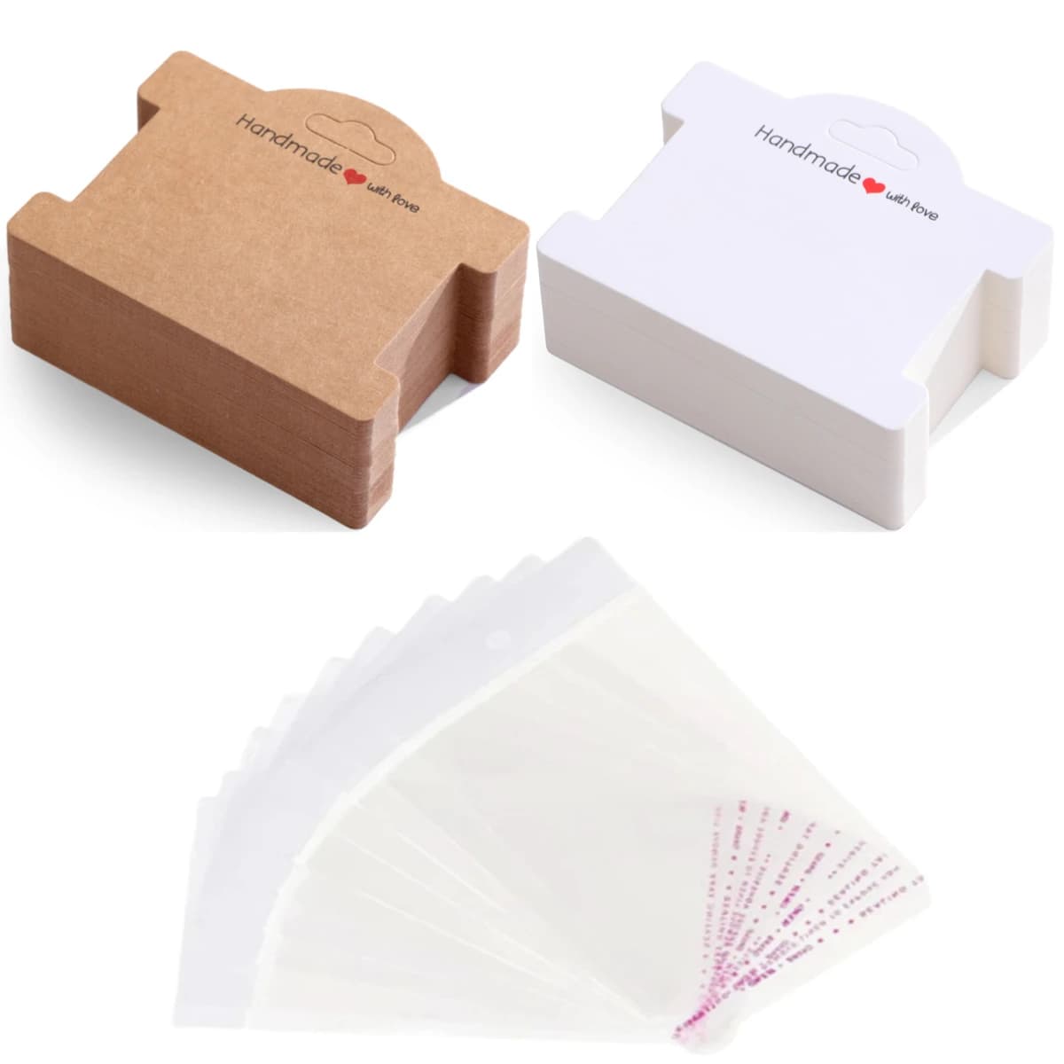 20/50 sets Blank Paper Hair Clip Display Cards Kraft White Black Jewelry Hair Accessories Pakcage Paper Card Countertop Shop