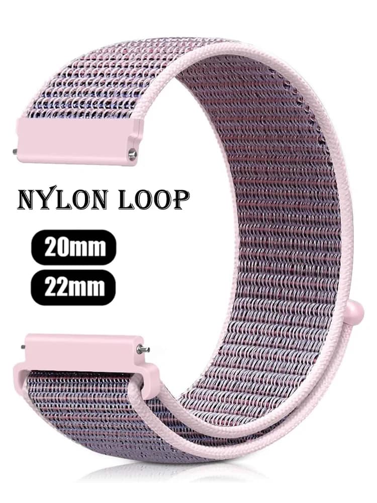 Fascia ad anello in nylon per Amazfit GTS 4/2/3/3pro/2e/GTS2 Mini/GTR 4 42mm/47mm/GTR 2e/stratos braccialetto cintura Amazfit bip 20mm 22mm cinturino
