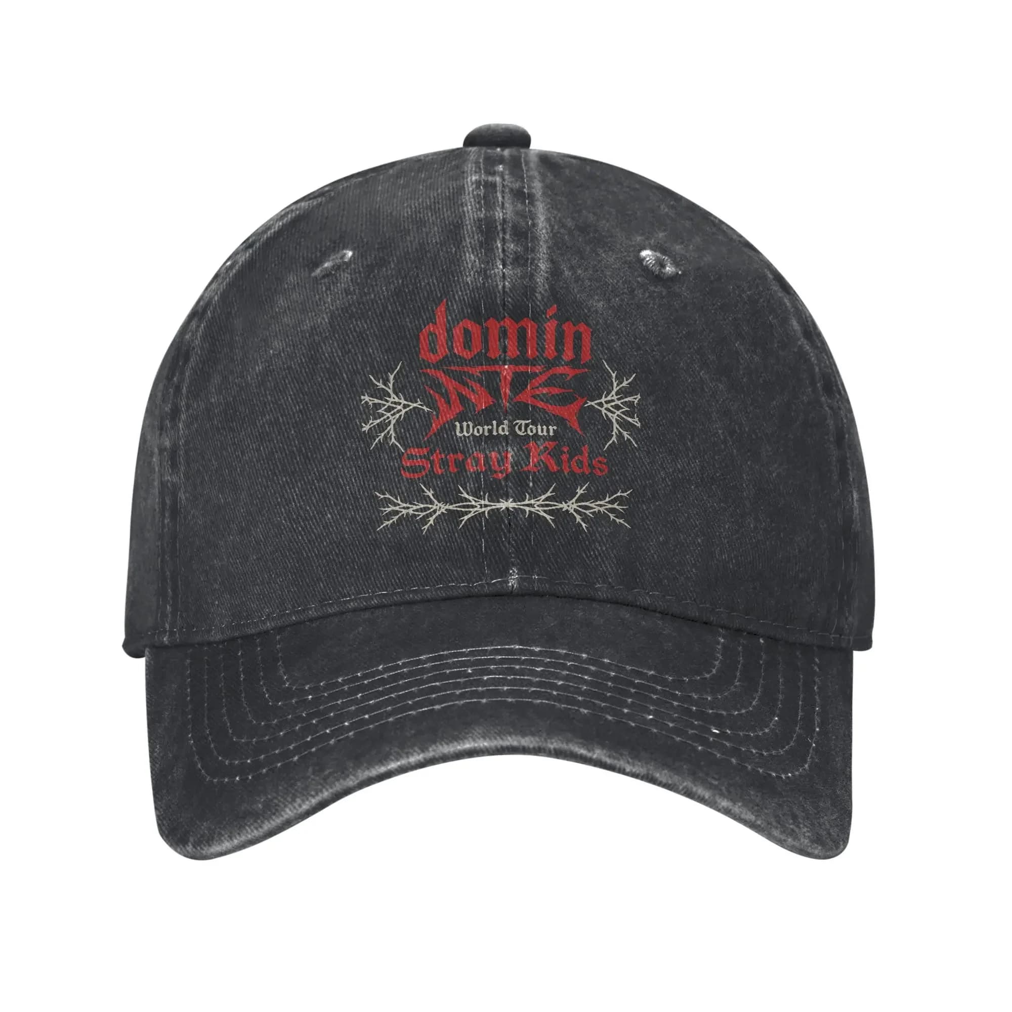Summer StrayKided 2025 World Tour Baseball Cap Sun Domin Sun-Proof Print Washed Trucker Hat Men Running Hippie Baseball Caps