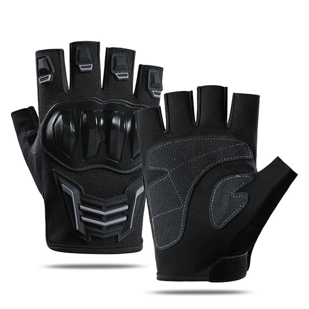 Guanti da moto estivi con mezze dita Guanti senza dita da corsa per motocross antiscivolo antiurto Guanti da ciclismo per motociclisti Luva Moto