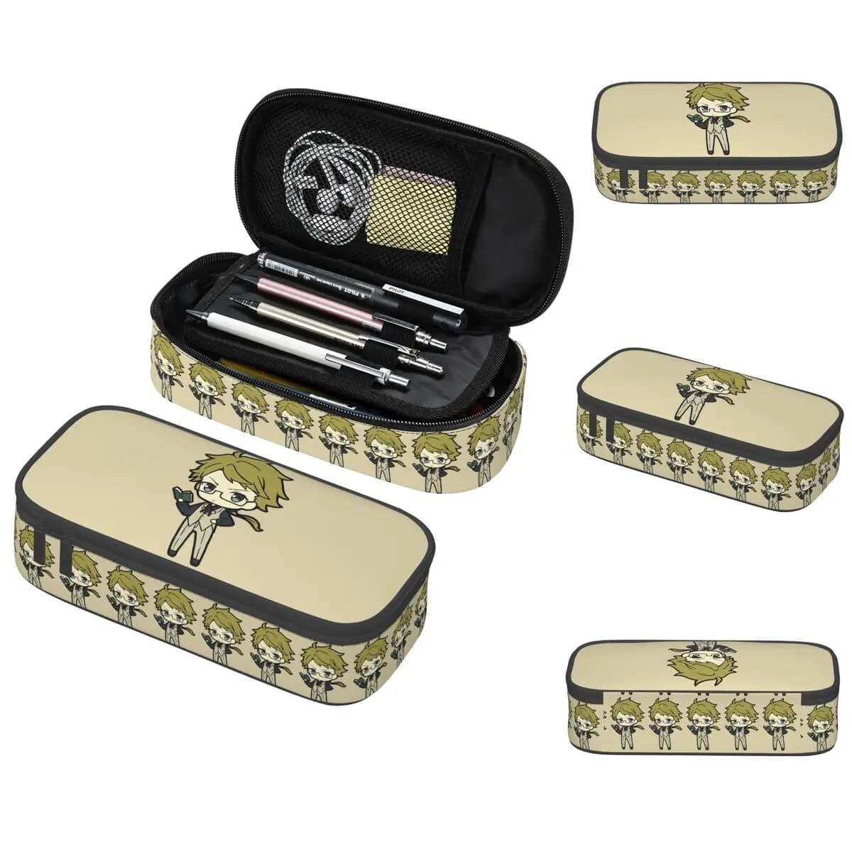Astuccio per matite Doppo Kunikida Bungo Stray Dogs Anime per ragazzi e ragazze, regalo, portapenne, borsa per cancelleria, portaoggetti