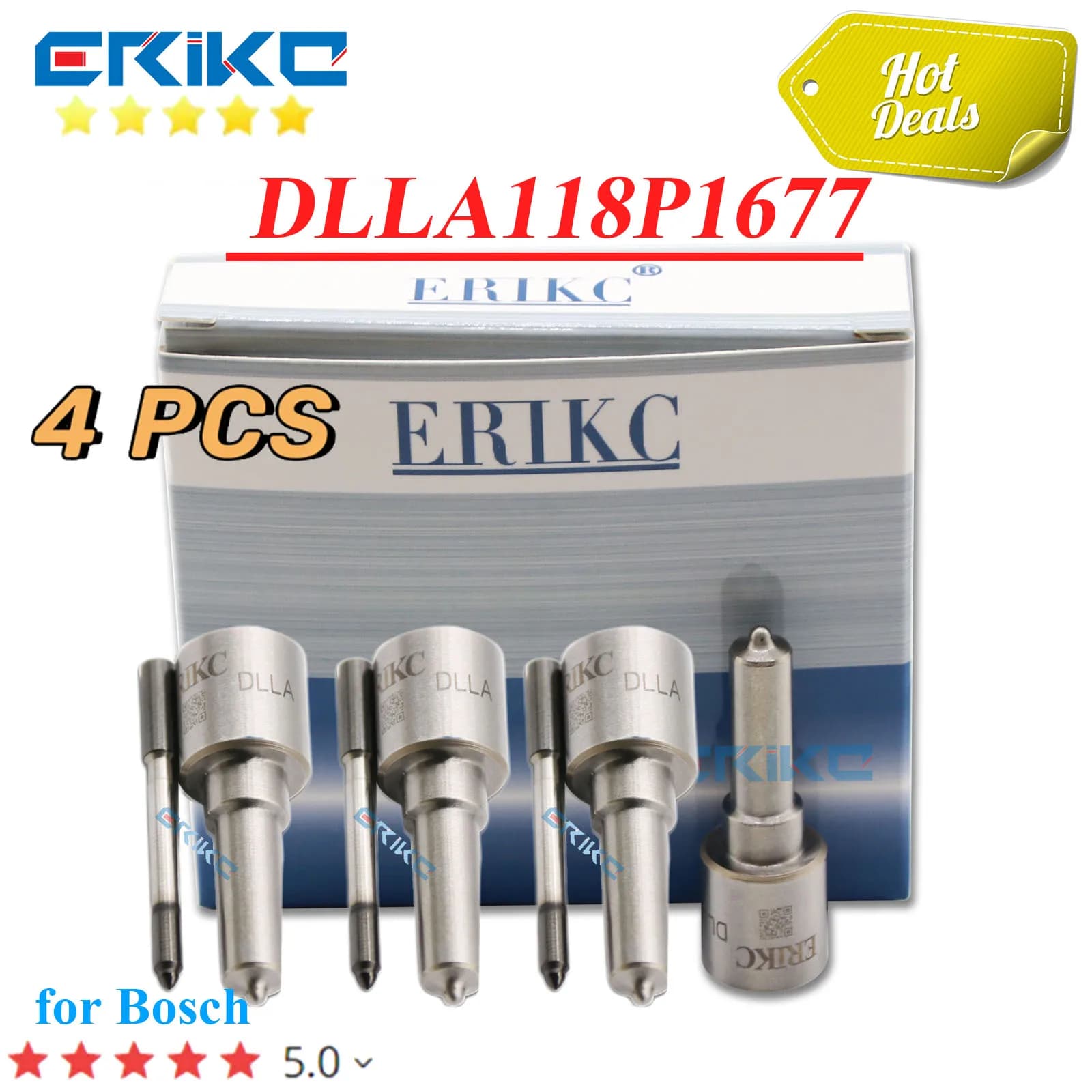 4 Pieces DLLA118P1677 Ugello Injector Diffuser 0433172027 Spare Parts DLLA 118P 1677 for 0445120112
